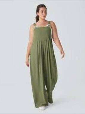 Halara Pockets Waffle Casual Overalls Size XL